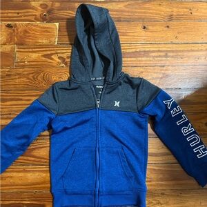 Hurley Kids Charcoal and Royal Blue Hoodie